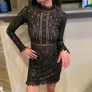 Elegant cocktail dress that is collard